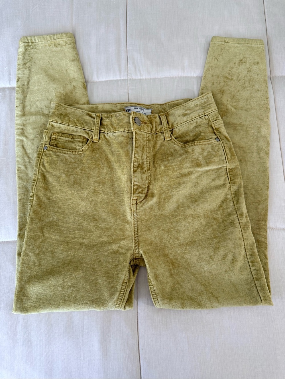 Free People velvety soft comfy jeans pants skinny ankle 26